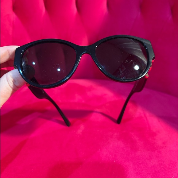 Versace Black Sunglasses with Gold Medusa Detail - Picture 2 of 6